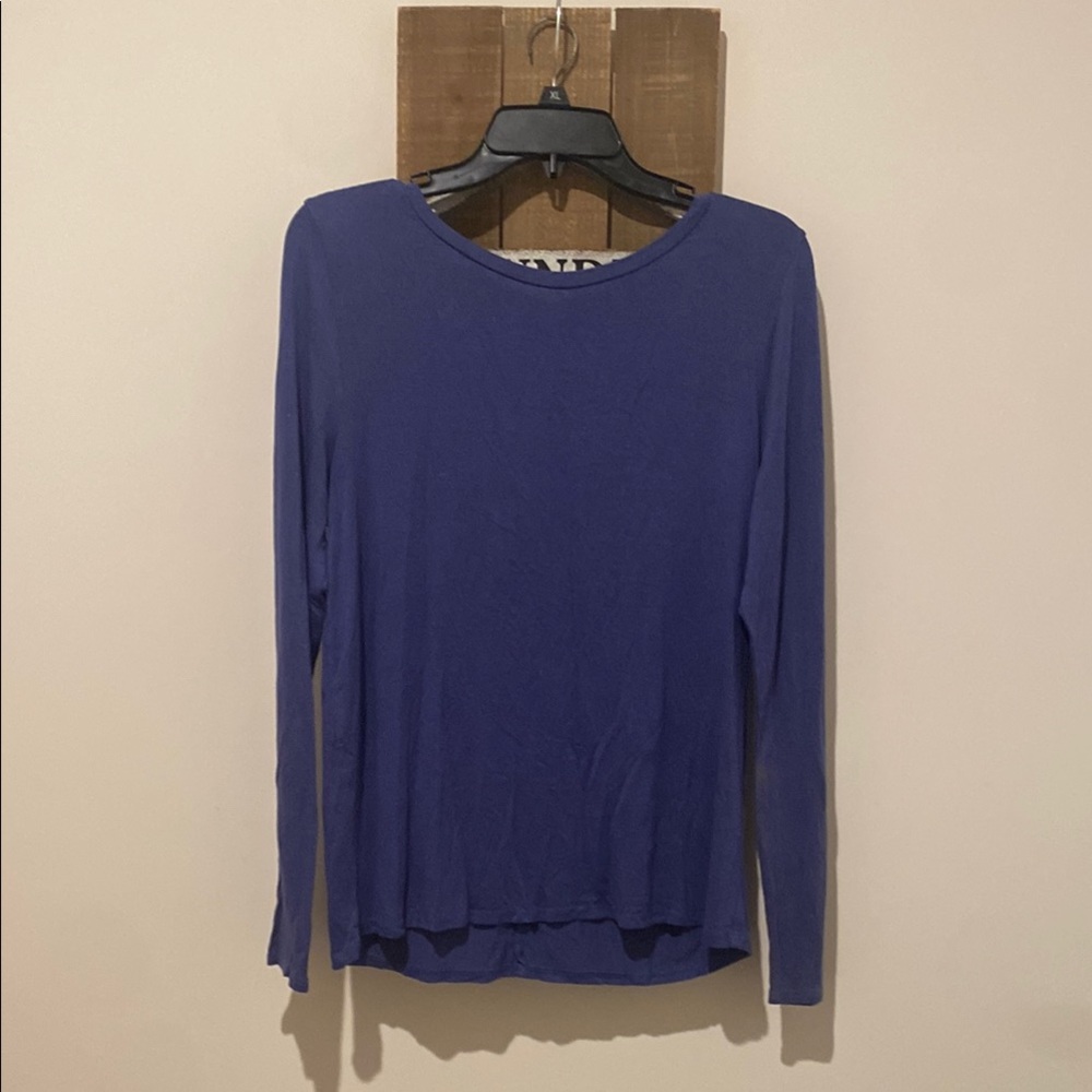 Blush Blue Long Sleeve Relaxed Blouse